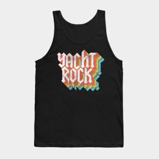 Vintage Fade Yacht Rock Party Boat Drinking print Tank Top